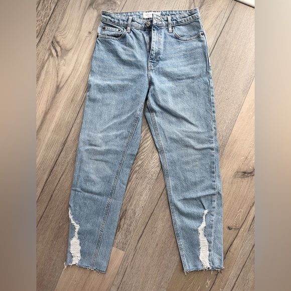 TOPSHOP Mid-Rise Straight Jeans Size W26 L32 - Picture 2 of 2